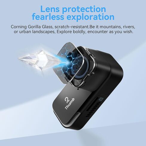 RunCam Thumb Pro FPV Mini Action Camera 4K 16g 150°FOV Remote-control Recording with Gyroflow Stabilization ND Filter for FPV Drone Cinewhoop Airplane RC Car (Thumb Pro+ND Filter Set+128G SD Card) in Kuwait