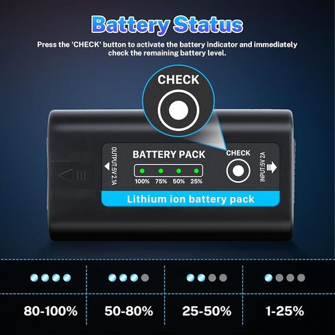 10800mAh Replacement Battery for Sony NP-F970 NP-F960 NP-F980 NP-F950 NP-F930 NP-F550 NP-F570 NP-F750 Batteries, for Sony Handycams, Field Monitor, Video Light with Battery and Card Organizer in Kuwait