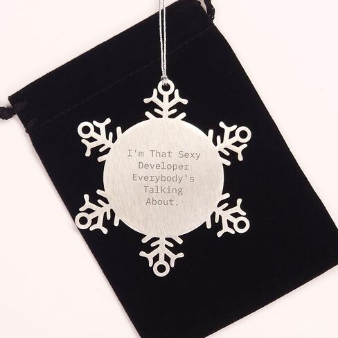 Developer's Sexy Snowflake Ornament, Gifts from Men to Friends for Christmas, I'm That Sexy Developer Everybody's Talking About. in Kuwait