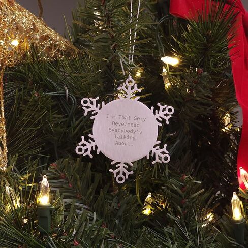 Developer's Sexy Snowflake Ornament, Gifts from Men to Friends for Christmas, I'm That Sexy Developer Everybody's Talking About. in Kuwait