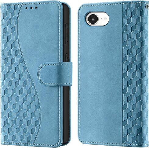 for iPhone 16e / 17e Wallet Case with Card Holder, RFID Blocking Credit Slots Kickstand Shockproof Phone Cover Fit for iPhone 17e Phone Case Turquoise in Saudi Arabia