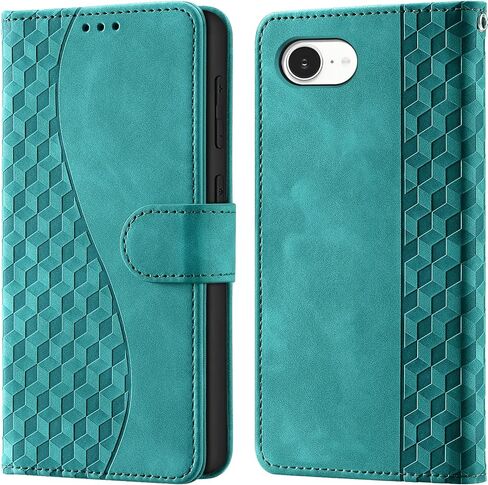for iPhone 16e / 17e Wallet Case with Card Holder, RFID Blocking Credit Slots Kickstand Shockproof Phone Cover Fit for iPhone 17e Phone Case Turquoise in Saudi Arabia