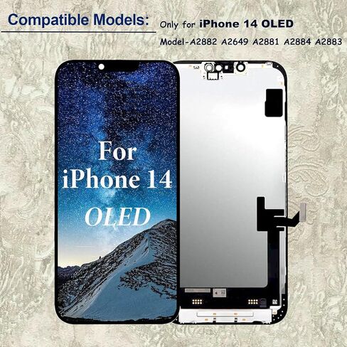 OLED آيفون 14 استبدال الشاشة 6.1 بوصة ثلاثية الأبعاد شاشة LCD تعمل باللمس محول الأرقام الجمعية الكاملة مع أدوات إصلاح A2882 A2649 A2881 A2884 A2883 in Kuwait