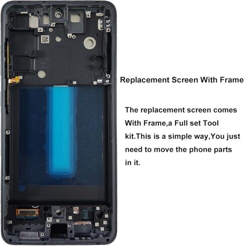 بديل شاشة Samsung Galaxy S21 FE 5G مع طقم إطار لهاتف Samsung S21 FE LCD SM-G990u G990u1 G990w G990B شاشة تجميع رقمية تعمل باللمس مع أدوات 6.4 بوصة أسود in Kuwait