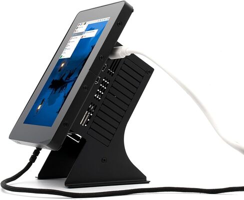 KKSB Case Stand for Raspberry Pi 5 & Official 5" Display 2 – Aluminum & Steel Enclosure with Integrated Power Button, Compatible with Hats and Official Cooler in Kuwait