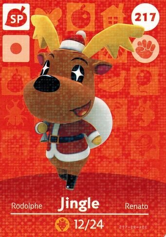 Nintendo Animal Crossing Happy Home Designer Amiibo Card Jingle 217/300 USA Version in Kuwait