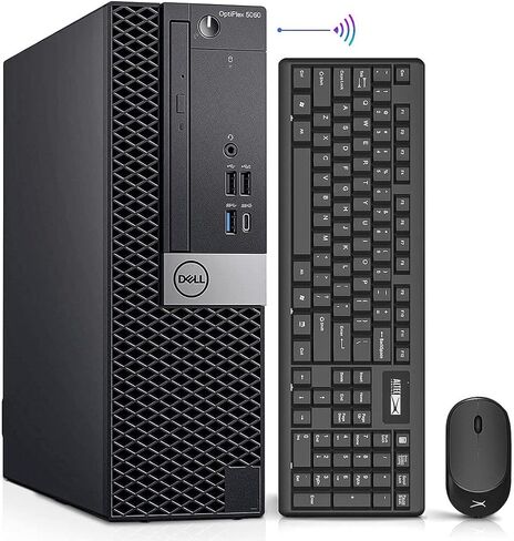 أجهزة الكمبيوتر المكتبية Dell OptiPlex 5060 Windows 11 PC، Intel Hexa Core i7-8700 3.2 جيجا هرتز، 16 جيجا رام 512 جيجا M.2 NVMe SSD، Intel AX210 WiFi 6e Bluetooth 5.2، أجهزة كمبيوتر سطح المكتب المجددة (متجددة) in Kuwait