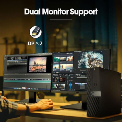 أجهزة الكمبيوتر المكتبية Dell OptiPlex 5060 Windows 11 PC، Intel Hexa Core i7-8700 3.2 جيجا هرتز، 16 جيجا رام 512 جيجا M.2 NVMe SSD، Intel AX210 WiFi 6e Bluetooth 5.2، أجهزة كمبيوتر سطح المكتب المجددة (متجددة) in Kuwait