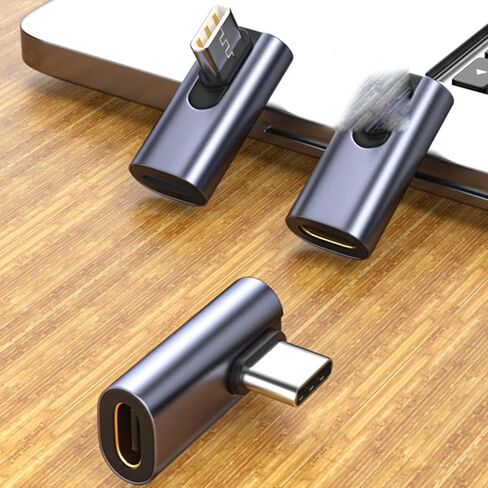 محول USB C 90 درجة منخفض من النوع C ذكر إلى أنثى موسع يدعم 3.1 نقل البيانات in Kuwait