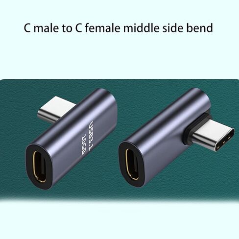 محول USB C 90 درجة منخفض من النوع C ذكر إلى أنثى موسع يدعم 3.1 نقل البيانات in Kuwait
