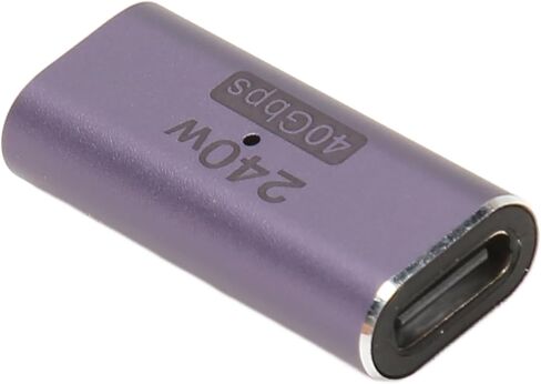 240W 40Gbps USB 4.0 C Female to Female Adapter, Aluminum Alloy USB Type C PD Coupler with LED Indicator, Supports 8K 60Hz Video Output in Kuwait