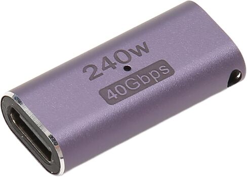 240W 40Gbps USB 4.0 C Female to Female Adapter, Aluminum Alloy USB Type C PD Coupler with LED Indicator, Supports 8K 60Hz Video Output in Kuwait