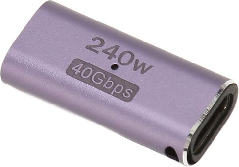 240W 40Gbps USB 4.0 C Female to Female Adapter, Aluminum Alloy USB Type C PD Coupler with LED Indicator, Supports 8K 60Hz Video Output in Kuwait