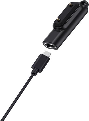 Disscool Replacement Charging Dock Compatible with Huawei Band 10/9/8/7/6/Fit 3/Fit 2, Male to Famale Type C Smartwatch Charger Stand Adapter(Black/2 Pieces) in Kuwait