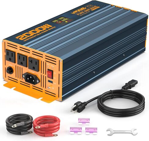 3000W Sump Pump Battery Backup System with LCD Display for Emergency and Power Outage, Pure Sine Wave Inverter, Auto Switches for Grid and Battery in Kuwait