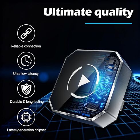 محول CarPlay & Android التلقائي اللاسلكي، دونجل USB 2 في 1 يحول السلكية إلى لاسلكية، توصيل وتشغيل واي فاي وبلوتوث 5 جيجا هرتز، يحافظ على عناصر التحكم في المصنع، محول USB-C، سلكي مطلوب، iOS 10+ Android 11+ in Kuwait