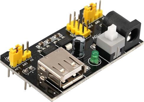 6 قطع 3.3 فولت 5 فولت وحدة إمداد الطاقة بتيار مستمر 6.5-12 فولت مع 6 قطع مشبك بطارية 9 فولت متوافق مع مصدر طاقة اردوينو in Kuwait