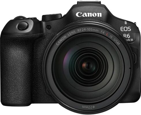 Canon EOS R6 Mark III Mirrorless Camera with 24-105mm f/4L is USM Lens | Full-Frame RF Camera with Advanced AF & 4K Video | for Weddings, Events & Creators + 64GB Card + LP-E6P Battery + 200ES Bag in Kuwait