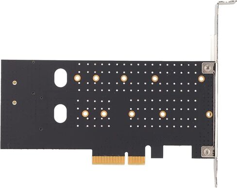 محول M.2 إلى PCIe مع فتحات M.2 مزدوجة لمحركات أقراص NVMe وSATA SSD، تصميم PCB مسامي لتبديد الحرارة، متوافق مع فتحات PCIe x4 x8 x16 لتوسيع أجهزة الكمبيوتر المكتبية in Kuwait