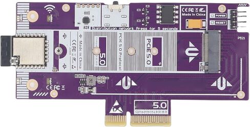 128Gbps High Speed PCIe 5.0 M.2 NVMe Adapter Card | Remote Power Control for PC Server NAS in Kuwait