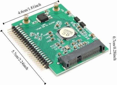 بطاقة محول Mini PCIe إلى 44 Pin IDE - محول MSATA SSD لأجهزة الكمبيوتر المحمولة، التوصيل والتشغيل قارئ الأقراص الصلبة 2.5 بوصة لأجهزة الكمبيوتر وأجهزة التوجيه الصناعية in Kuwait