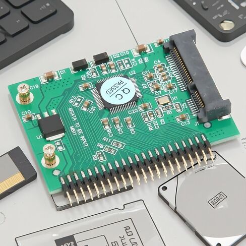 بطاقة محول Mini PCIe إلى 44 Pin IDE - محول MSATA SSD لأجهزة الكمبيوتر المحمولة، التوصيل والتشغيل قارئ الأقراص الصلبة 2.5 بوصة لأجهزة الكمبيوتر وأجهزة التوجيه الصناعية in Kuwait