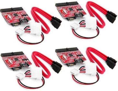 4-PC IDE to SATA Adapter Converter Set 150 Megabytes per Second Performance Compatible with ATA 100/133 Standard for 240GB+ HDD and DVD Low-Profile Size in Kuwait