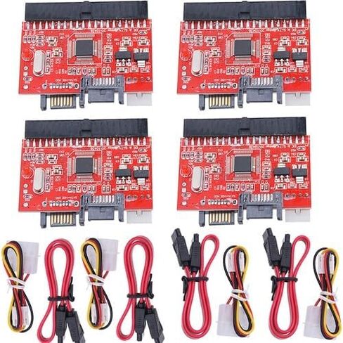 4-PC IDE to SATA Adapter Converter Set 150 Megabytes per Second Performance Compatible with ATA 100/133 Standard for 240GB+ HDD and DVD Low-Profile Size in Kuwait