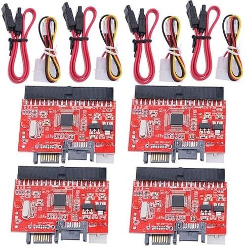 4-PC IDE to SATA Adapter Converter Set 150 Megabytes per Second Performance Compatible with ATA 100/133 Standard for 240GB+ HDD and DVD Low-Profile Size in Kuwait