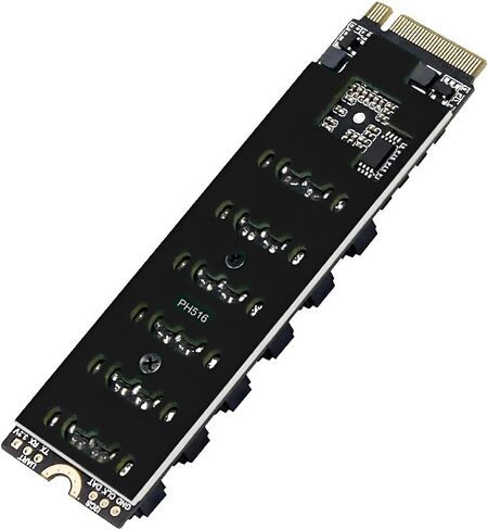 Cablecc PCI Express NGFF NVME M-Key إلى 6 منافذ Sata 6Gbps محول محول بطاقة تمديد القرص الصلب 2280 in Kuwait