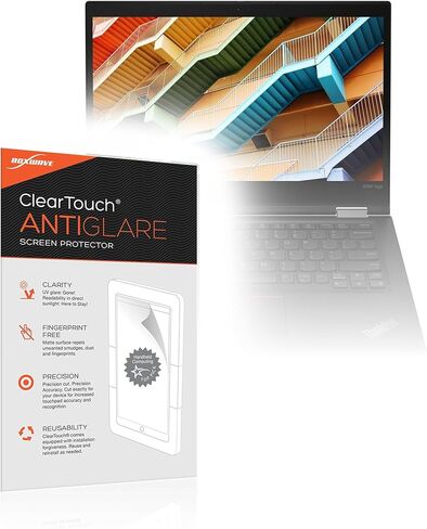 BoxWave Screen Protector Compatible With Lenovo ThinkPad X390 Yoga (13.3 in) (Screen Protector by BoxWave) - ClearTouch Crystal (2-Pack), HD Film Skin - Shields From Scratches in Kuwait