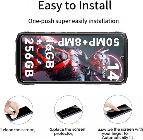 3 قطع واقي شاشة من الزجاج المقسى لـ DOOGEE Blade 10/Blade 10 Pro/Blade 10 Ultra 6.56 بوصة صلابة 9H مضاد للخدش HD واقي للشاشة in Kuwait