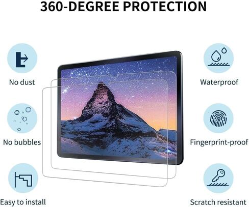 واقي شاشة، لجهاز iPad Pro 11 بوصة M5 2025/ M4 2024 (الجيل السادس/الخامس) طبقة من الزجاج المقسى، HD، عبوتان in Kuwait