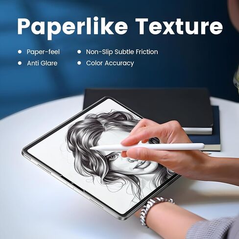 واقي شاشة MOCOLL Paperfeel لجهاز iPad Pro 11 بوصة M4 (2024)، اكتب وارسم مثل الورق، مغناطيسي قابل للفصل وإعادة الاستخدام، متوافق مع الفيلم المقسى، قابل للإزالة/مضاد للوهج/غير لامع/خالي من الفقاعات in Kuwait