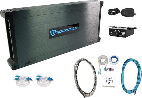 Rockville DBM65 6-Channel 2600w مضخم صوت بحري/قارب + مجموعة أسلاك أمبير in Kuwait