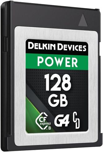 Delkin Devices Power CFexpress Type B G4 128GB Memory Card + Rugged CFexpress/SD/microSD Storage Case – High-Speed CFxB 4.0 Card & Weather-Resistant Protective Tote Bundle in Kuwait