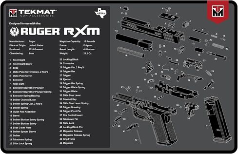 حصيرة مسدس TekMat مقاس 17 بوصة × 11 بوصة/بساط تنظيف مسدس Ruger RXM in Kuwait