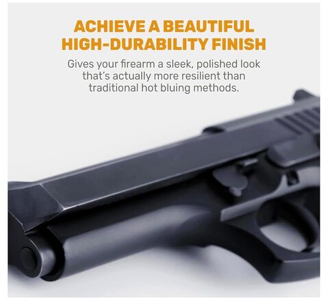 Brownels Oxpho-Blue Liquid Gun Blue، الإصدار الجديد من محلول الصبغ البارد بدرجة احترافية، 4 أونصة سائلة. / 100 مسحة (عبوة واحدة) (1/4 أونصة سائلة 100 مسحة) in Kuwait