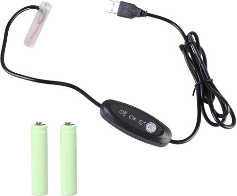 محول طاقة USB قابل للتعديل إلى 1.5 فولت 3 فولت 4.5 فولت AAA، كابل إمداد الطاقة يستبدل 1-3 قطع بطاريات AAA للألعاب والساعات ومقاييس الحرارة وأضواء LED in Kuwait
