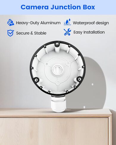 KU-DS-1280ZJ-DM8 صندوق توصيل كاميرا الأمان المعدنية، صناديق إخفاء كابل الألومنيوم، قاعدة تثبيت مقاومة للماء IP66 لكاميرات HIK Dome IP in Kuwait