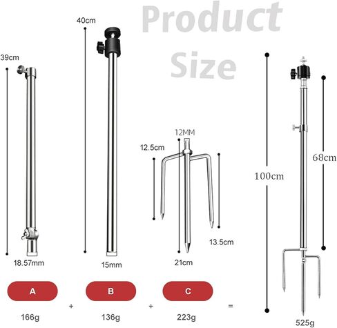 حامل مثبت على الأرض مقاوم للطقس لكاميرا Blink Outdoor 4 مع غطاء واقٍ، حامل مدبب من الفولاذ المقاوم للصدأ 304 شديد التحمل، حامل كاميرا خارجي قابل للتعديل 360 درجة للحديقة والحديقة والساحة in Kuwait