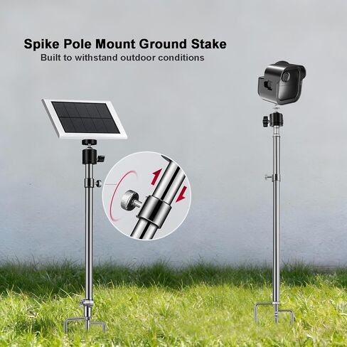 حامل مثبت على الأرض مقاوم للطقس لكاميرا Blink Outdoor 4 مع غطاء واقٍ، حامل مدبب من الفولاذ المقاوم للصدأ 304 شديد التحمل، حامل كاميرا خارجي قابل للتعديل 360 درجة للحديقة والحديقة والساحة in Kuwait