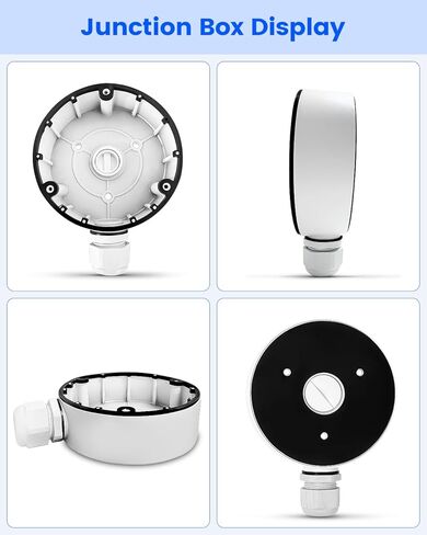 KU-DS-1280ZJ-DM8 صندوق توصيل كاميرا الأمان المعدنية، صناديق إخفاء كابل الألومنيوم، قاعدة تثبيت مقاومة للماء IP66 لكاميرات HIK Dome IP in Kuwait