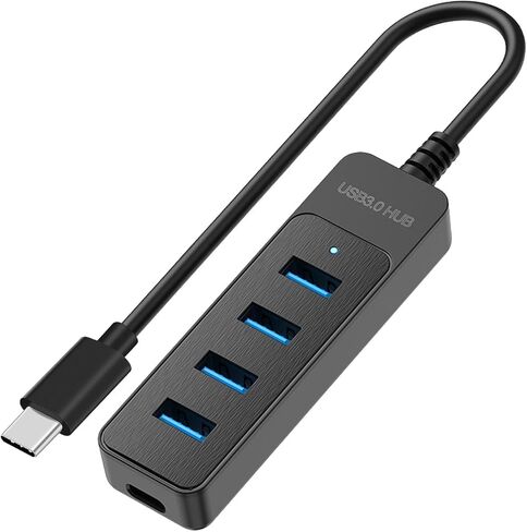 موزع USB 3.0، مقسم USB بـ 5 منافذ مع منفذ طاقة USB C، محول تمديد USB A لأجهزة الكمبيوتر المحمول والكمبيوتر الشخصي ووحدة التحكم في الألعاب in Kuwait