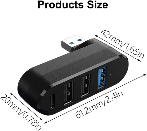 موزع USB قابل للدوران 180 درجة USB3.0 منفذ موسع ملتيبورت USB إلى USB محول محاور محمولة لأجهزة الكمبيوتر المحمول والكمبيوتر اللوحي in Kuwait
