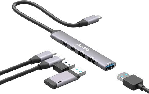 MAIWO 5-in-1 USB C Hub with 100W PD - Ultra Slim 1 in 5 Port USB 3.0 Hub Expander, 5Gbps Data & Fast Charging Splitter Adapter for MacBook, Laptop, PC, Mobile HDD, SSD, Xbox & More in Kuwait