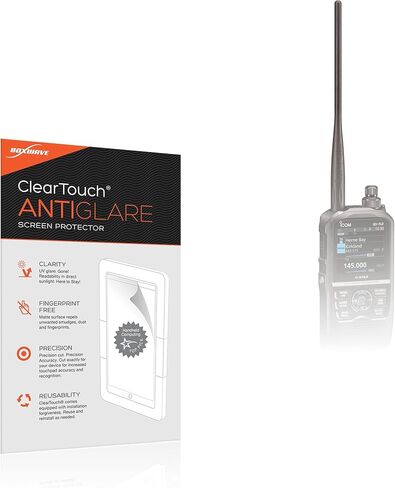 واقي شاشة BoxWave متوافق مع Icom ID-52A - ClearTouch مضاد للتوهج (عبوتان)، غلاف غشاء غير لامع مضاد لبصمات الأصابع لجهاز Icom ID-52A in Kuwait