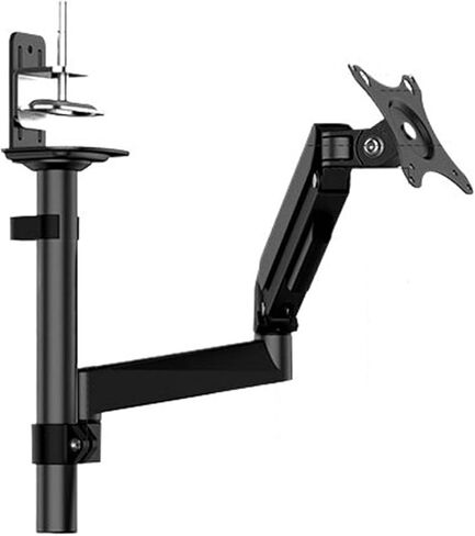Office Single Monitor Mount Arm, 13-34 Inch Fully Adjustable Gas Spring Monitor Hanger with C-Clamp Base and Vesa 75/100Mm, Holds Up to 19.8Lbs Desk Accessories in Kuwait