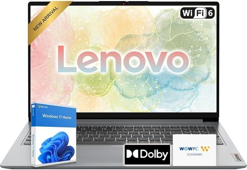 كمبيوتر محمول Lenovo Ideapad مقاس 15.6 بوصة | معالج AMD | برنامج Copilot ونظام التشغيل Windows 11 | ذاكرة وصول عشوائي DDR5 سعة 4 جيجابايت | محرك أقراص PCIe SSD سعة 128 جيجابايت | لوحة مفاتيح كاملة الحجم | Wi-Fi 6 | HDMI | كاميرا ويب للخصوصية | صوت Dolby | in Kuwait