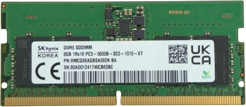 مجموعة ذاكرة الوصول العشوائي البديلة 16 جيجابايت (8 جيجابايت × 2) DDR5 5600 SO-DIMM لأجهزة الكمبيوتر المحمول HMCG66AGBSA092N DDR5 5600 ميجا هرتز PC5-44800 SODIMM 1Rx8 1.1 فولت 262 دبوس وحدة ذاكرة الكمبيوتر المحمول غير ECC (16 جيجابايت (8 جيجابايت × 2) | D in Kuwait